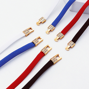 Silver Glitter Elastic Shoe Laces com Diamond Buckle No Tie Flat Sneakers <span class=keywords><strong>para</strong></span> Tennis Lazy Laces <span class=keywords><strong>para</strong></span> Homens e Mulheres - Product Image 6