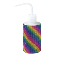 Bouteille de nettoyage pour cils ornée de diamants, avec bec courbé, type à presser, outil auxiliaire de nettoyage pour nail art, 250 ml - Vente en gros