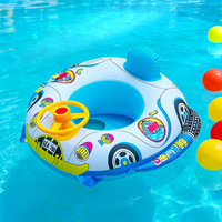Siège flottant gonflable en PVC pour bébé, anti-chute, avec volant simulé, pour la natation des nourrissons, disponible en stock transfrontalier