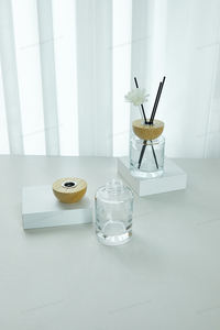 透明ガラスリードディフューザーボトル空容器家庭用アロマセラピーカスタムロゴモダン売れ筋100ml - Product Image 4