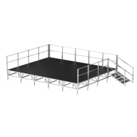 Plateforme événementielle modulaire en métal de 1,22 m, réglable, avec finition antirouille, capacité de charge de 1000 kg, pour location de scènes portables