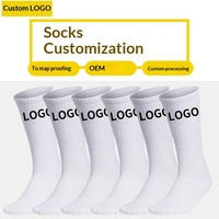 Chaussettes de sport personnalisées avec logo, OEM ODM, broderie personnalisée, impression, chaussettes de sport en coton pour la course à pied, la gym, l'entraînement