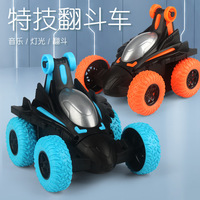 Voiture télécommandée électrique à rotation 360° pour enfants, jouet de cascade avec lumières et musique