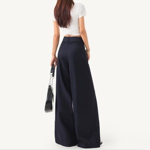 <span class=keywords><strong>Pantalon</strong></span> large <span class=keywords><strong>bleu</strong></span> <span class=keywords><strong>marine</strong></span> pour <span class=keywords><strong>femme</strong></span>, taille haute, double boutonnage, style baggy, streetwear Y2K, style coréen, <span class=keywords><strong>pantalon</strong></span> de travail pour <span class=keywords><strong>femme</strong></span> de bureau - Product Image 3