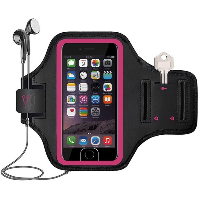 Running Phone Armband Sports Sleeve Touch Screen-Compatible Pouch Breathable for Men Women Universal Fitness for