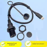 Cable de Extensión Impermeable Tipo-C 3.1 Macho a Hembra para Tableros de Auto y Barco - Cable de Datos USB 3.1 PD 100W 4K 20G Totalmente de Cobre