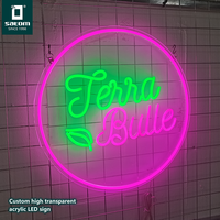 Enseigne néon LED en acrylique pour la décoration murale de la marque de magasin de détail