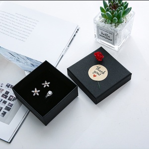 Graceful Custom Logo Cardboard <b>Box</b> for Bracelet Ring Necklace Earring Fashionable Precious Jewelry Sponge Lined Gift <b>Packing</b> - Product Image 2