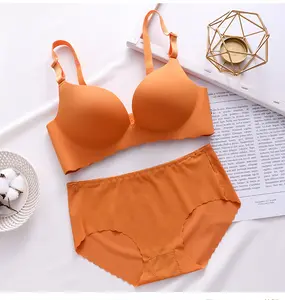 Comfortable Stylish sexy fancy seamless bra panty set Deals