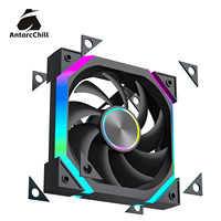 Ventilateur de refroidissement ARGB PWM à faible bruit AntarcChill OEM 120 mm à haut débit d'air pour boîtier de PC de jeu