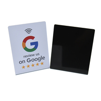 Support de table NFC en PVC personnalisable au prix d'usine, programmable 213, communication RFID 13,56 MHz, puce 1k, menu de restaurant Google Review