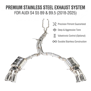 Sistema de Escape Catback de Acero Inoxidable Vortex Sport Sound Tuning Compatible con Audi S4 S5 B9 B9.5 2018-2025 Electrónico - Product Image 1