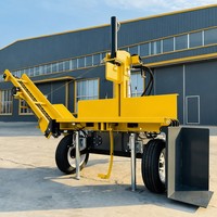Fendeuse de bûches verticale robuste 20 tonnes, diamètre 500 mm, moteur certifié EPA, démarrage électrique, pompe 3 étapes, cycle 4S, axe à torsion