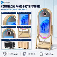 Équipement de photomaton commercial avec écran tactile de 32 pouces, caméra, anneau lumineux et flight case pour les entreprises de location
