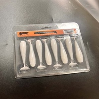 Boîte de présentation pour leurres de pêche personnalisés, type coquille de palourde, emballage en PVC ou PET pour leurres de pêche.