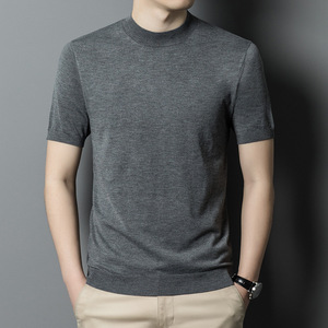 Regular Fit 260 Gsm comoda maglietta leggera T-shirt all'ingrosso tinta unita da <span class=keywords><strong>uomo</strong></span> in <span class=keywords><strong>lana</strong></span> Merino produttore di T-shirt - Product Image 6