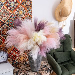CallaFloral Artificial Pampas Grass Single <b>Branch</b> Wine Red <b>Light</b> Yellow <b>Light</b> Purple Indoor Decor Plastic Wedding Decoration - Product Image 4