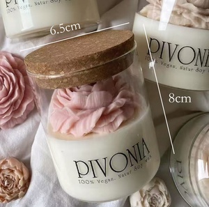 <span class=keywords><strong>Velas</strong></span> Aromáticas con Forma de Flor y Aroma a Rosa, Ambiente de Lujo, Regalo de San Valentín, Fragancia Personalizada - Product Image 4