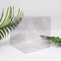 Nouvelle boîte en plastique populaire 7cmX7cmX7cm, boîte d'emballage pliable imprimée, boîte en plastique transparente PET PVC pour gâteau