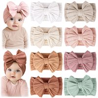 Bandeau en tricot pour bébé, doux et extensible, turban pour nouveau-né, bandeaux floraux bohèmes, accessoires mignons pour cheveux d'enfant
