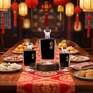 Botellas de Vidrio Cuadradas y Planas Vacías de 750 ml, 500 ml, 16 oz, 1 L, 1.5 L para Licores y Whisky, con Tapón de Goma, para Whisky, Vodka y Ginebra - Product Image 2