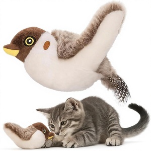 Juguete para Gatos con Diseño de Pájaro Volador - Alas que se Agitan, Sonido de Chirrido, Recargable por USB, Activación por Movimiento, Juguete para Gatos de Interior - Product Image 1