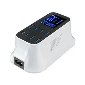 2020 New Arrival Multi 8 Port USB Charger 40ワットStation 18ワットPD TYPE-C Fast Charge ConvenientためOfficeためFamily Use
