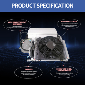 เครื่องปรับอากาศติดหลังคารถบรรทุก รถยนต์ 12V/24V/48V/60V/72V/96V  แบบติดตั้งบนหลังคา  ระบบทำความร้อนและความเย็น  น้ำยา R134a รุ่น EAC002.18 - Product Image 5