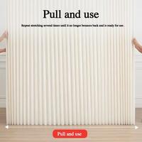 Folding Mobile Background Wall Luminous Paper Wood Wall Modern Simplicity Screen Soft Partition for Living Room Office Porch