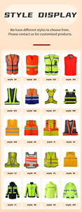 Phản Quang Vest Huỳnh Quang Thoáng Khí An Toàn Áo Khoác Cho Xây Dựng Các Trang Web Miễn Phí Tùy Chỉnh In Ấn - Product Image 6