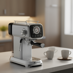 Cafetera Espresso PlumChef de 20 Bares, Tanque de Agua de 34 oz, Semiautomática, para el Hogar, con Vaporizador de Leche - Product Image 2