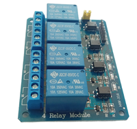Módulo de Relé de 4 Canales FYX Stock 5V con Optoacoplador Aislado, Placa de Relé PLC de 4 Vías, Módulo de Control Industrial