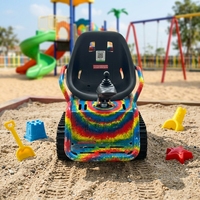 Voiture électrique pour enfants Leduole LT-2, nouveau modèle, double motorisation, batterie rechargeable, fibre de verre, tout-terrain, quatre roues, 360 degrés