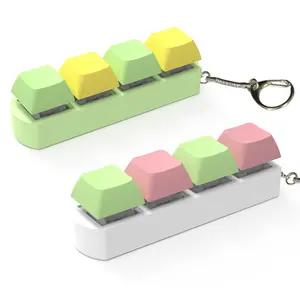 K365 4 Key ABS Chất liệu Keychain keycap màu sắc Cherry trục Tester giải nén đồ chơi bàn phím tùy chỉnh Mặt dây chuyền