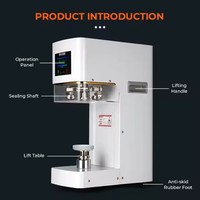 Nouvelle machine de scellage automatique pour canettes de soda et pots, scelleuse de canettes avec support de tasse pour boissons au thé à bulles