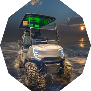 Precio barato al por mayor de fábrica 5000W 2 + 2 asientos 4X4 carrito de golf eléctrico de caza - Product Image 1