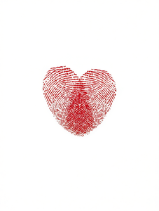 T-shirt da donna per San Valentino con stampa di impronte digitali a forma di cuore, manica corta, girocollo, casual, traspirante, leggera, in cotone - Product Image 1