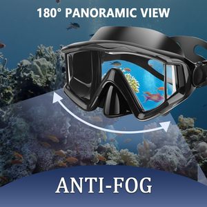 Mascherina per Snorkel Anti-appannamento per adulti Premium occhiali da nuoto impermeabili per apnea e sport maschere da sub personalizzabili - Product Image 3