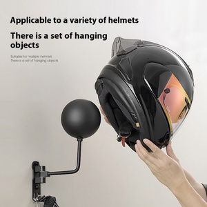 <span class=keywords><strong>Porte</strong></span>-casque de moto <span class=keywords><strong>mural</strong></span> en métal avec 2 crochets <span class=keywords><strong>porte</strong></span>-casque de vélo pour manteau veste chapeau perruque clé - Product Image 4
