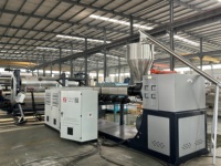Machine d'extrusion de membrane imperméable en HDPE/PP, boîte de vitesses à vis simple automatique pour la fabrication de plaques de haute précision