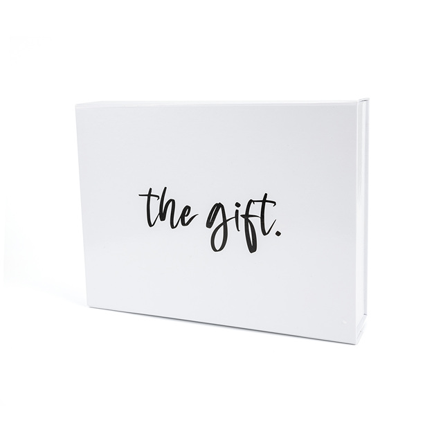 Custom Luxury Foldable Magnetic Closure Gift Boxes White Magnet Flap Clothing Paper with Ribbon UV Coating Embossing for Watch