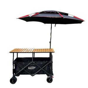 Şemsiye kamp balıkçılık piknikler için katlanabilir yemek sepeti aperatif arabaları kamp vagon büyük masa kamp Handcart - Product Image 5