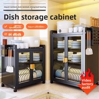 Étagère de cuisine multifonctionnelle en métal pour bols, égouttoir de comptoir, support pour vaisselle et baguettes, design moderne et minimaliste sur pied