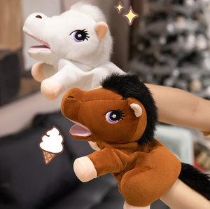 Đồ chơi sang trọng phim hoạt hình ngựa tay con rối Toddler ventriloquist hiệu suất búp bê trẻ em đồng hành quà tặng - Product Image 4