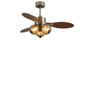 Ventilateur de plafond LED moderne à 3 pales avec télécommande, moteur DC, éclairage encastré, lumière blanc chaud 2700K, ventilateur pour salon - Product Image 1