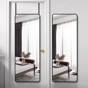 Specchietto salvaspazio senza installazione a tutta lunghezza ad alta definizione per camera da letto armadio in metallo appeso decorativo posteriore - Product Image 4