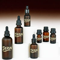 Flacon compte-gouttes vide en verre pour huiles essentielles 15ml 20ml 30ml, petit flacon échantillon givré ambré avec boîte personnalisée