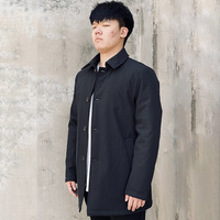 Manteau long d'hiver pour homme ALIKE, parka chaude avec col rabattu, tissu tissé collé, imperméable, coupe-vent, 100% polyester