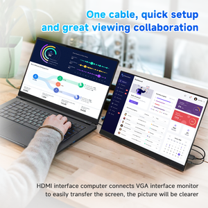 Moniteur portable LED personnalisable de 13,3 pouces, FHD, 100 % sRGB, IPS, type-C, deuxième moniteur pour le travail à distance et les études - Product Image 4