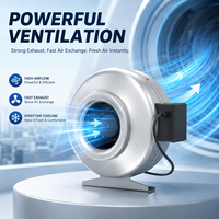 Ventilateur centrifuge en ligne à faible bruit, ventilateur d'évacuation métallique, souffleur de ventilation haute pression, ventilateur de surpression d'air, ODM OEM AC 220V-240V